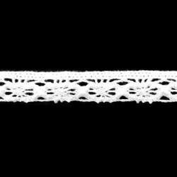 Cotton Lace Trim 10mm art.S12/white/1 m