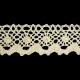Cotton Lace Trim art.S06/31mm, natural cotton/1 m
