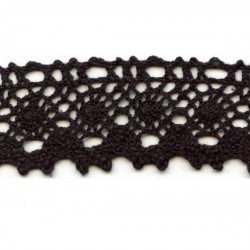 Cotton Lace Trim art.S06/31mm, black/1 m