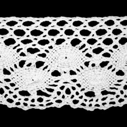 Cotton Lace Trim art.C214/67mm, white/1 m