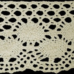 Cotton Lace Trim art.C214/67mm, natural cotton/1 m