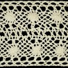 Cotton Lace Trim art.C218/80mm, natural cotton/1 m