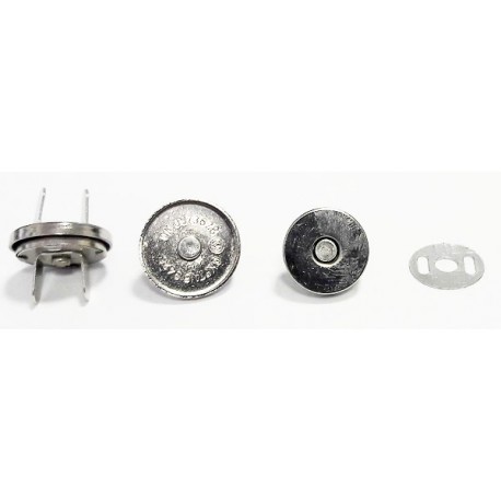 Magnetic Snap Fasteners 14/18 mm nickel/1 pc.