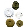 Magnetic Snap Fasteners thin 18/14 mm, old brass/1 pc.