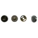 Magnetic Snap Fasteners 18 mm, black nickel/1 pc.