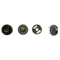 Magnetic Snap Fasteners 18 mm, black nickel/1 pc.