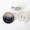 Užsegimas magnetinis 18 mm plonas, nikelis/1 vnt.