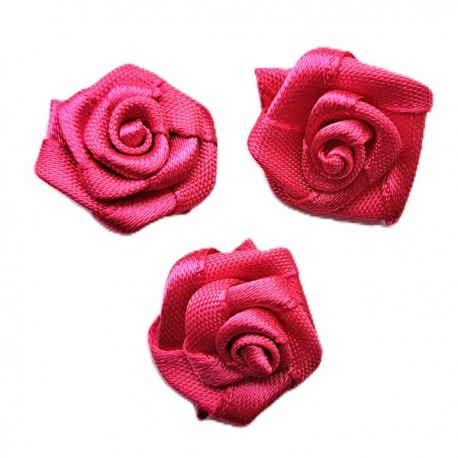 Satin Rose 2 cm color - pink/1 pc.