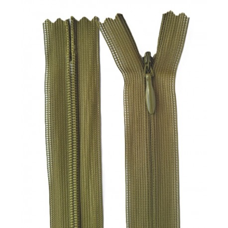 Paslėptas 40 cm ilgio užtrauktukas, spalva 247 - šviesi chaki/1 vnt.
