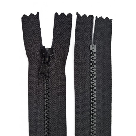Plastic Zipper P40, 30 cm length, color T-13 - black/1 pc.