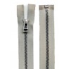 Open end plastic Zipper P40, 30 cm length, color T-32 - gray with silver teeth/1 pc.