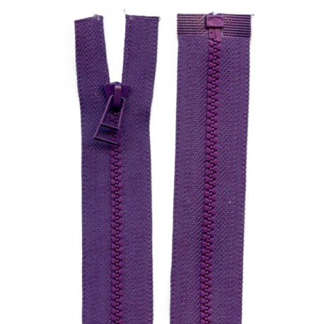 Open end plastic Zipper P40, 30 cm length, color T-48 - violet/1 pc.