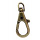 Metal snap hook art.586/4 mm old brass/1 pc.