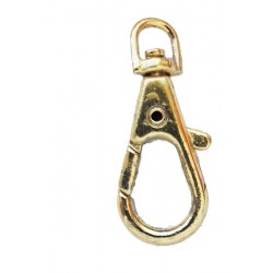 Metal snap hook art.586/4 mm gold/1 pc.