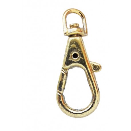 Metal snap hook art.586/4 mm gold/1 pc.