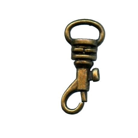 Metal Snap Hook art.763106/0102/08mm old brass/1 pc.