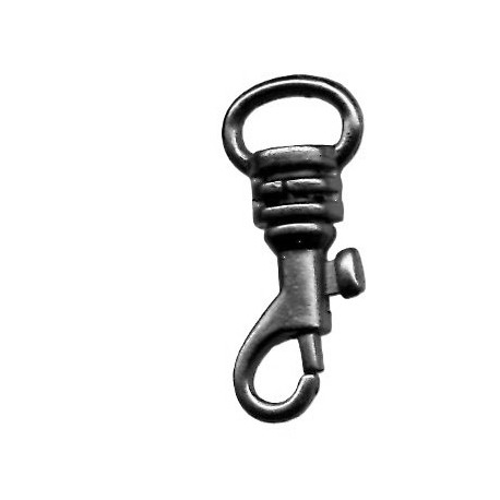 Metal Snap Hook art.763106/0102/08mm black nickel/1 pc.