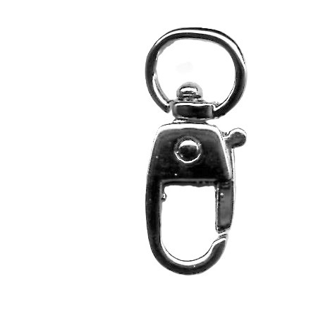 Metal Snap Hook art.763112/0101/10mm nickel/1 pc.