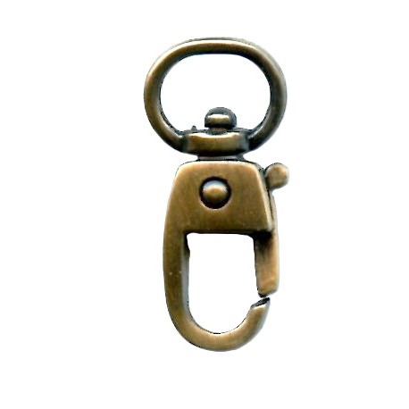 Metal Snap Hook art.763112/0102/10mm old brass/1 pc.