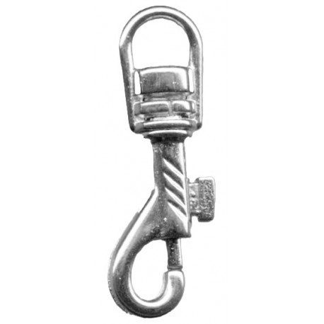 Metal Snap Hook art.476/10mm nickel/1 pc.