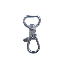 Karabinas metalinis art.586/12mm, nikelis/1 vnt.