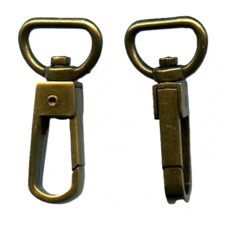 Metal Snap Hook art.730200/15/old brass/1 pc.