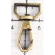 Metal Snap Hook art.763209.016.0102/16 mm, old brass/1 pc.