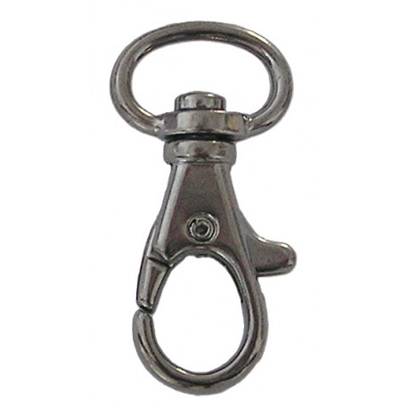 Metal Snap Hook art.586/16mm/black nickel/1 pc.
