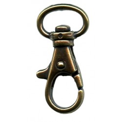 Metal Snap Hook art.586/16mm,old brass/1 pc.