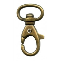 Metal Snap Hook art.KR304/16mm/old brass/1 pc.