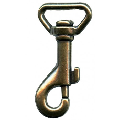 Metal Snap Hook art.014/20mm, old brass/1 pc.
