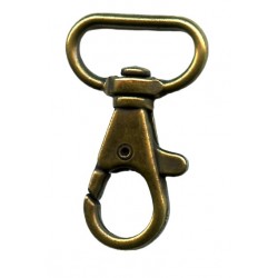 Metal Snap Hook art.586/20 mm old brass/1 pc.