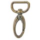 Metal Snap Hook art.011/20mm, old brass/1 pc.