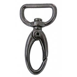 Metal Snap Hook art.011/20mm, black nickel/1 pc.