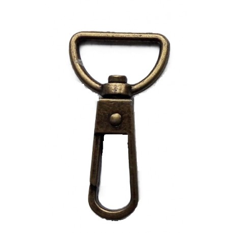 Metal Snap Hook art.730199/20mm, old brass/1 pc.