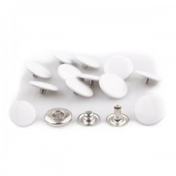 Spaudės nerūdijančios ALFA 15/12.5 mm/baltos/1 vnt.