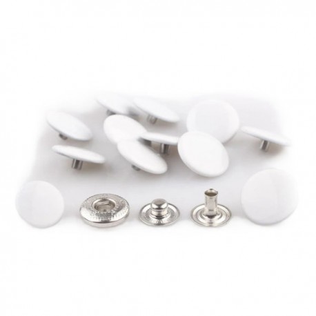 Spaudės nerūdijančios ALFA 15/12.5 mm/baltos/1 vnt.