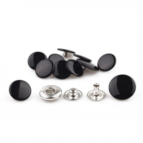 Snap Fasteners ALFA 15/12.5 mm stainless, nickel free, black/1 pc.