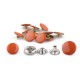 Snap Fasteners ALFA 15/12.5 mm stainless, nickel free, orange/1 pc.