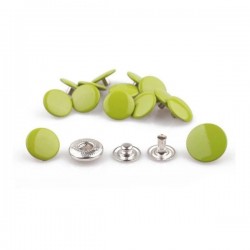 Snap Fasteners ALFA 15/12.5 mm stainless, nickel free, light green/1 pc.