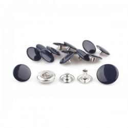 Snap Fasteners ALFA 15/12.5 mm stainless, nickel free, navy blue/1 pc.