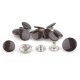 Snap Fasteners ALFA 15/12.5 mm stainless, nickel free, dark brown/1 pc.