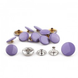 Snap Fasteners ALFA 15/12.5 mm stainless, nickel free, violet/1 pc.