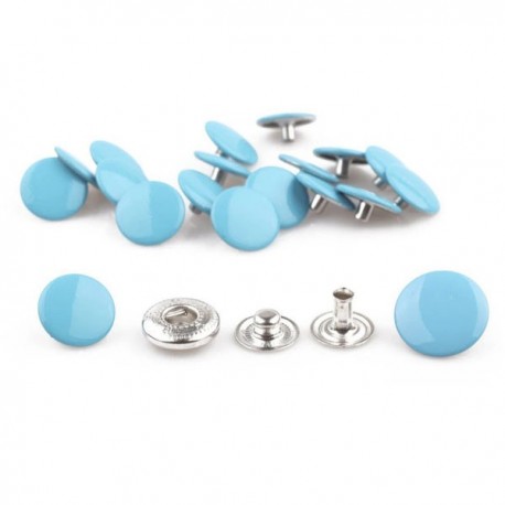 Snap Fasteners ALFA 15/12.5 mm stainless, nickel free, sky blue/1 pc.