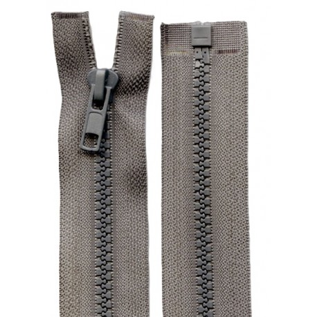 Plastikinis atidaromas užtrauktukas P60, ilgis 75 cm, spalva D135 - pilka/1 vnt.