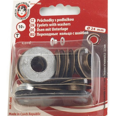 Akučių 12 mm rinkinys LORD/žalvaris/10vnt.