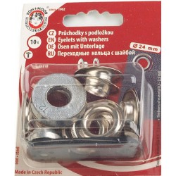 Akučių 12 mm rinkinys LORD/nikelis/10 vnt.