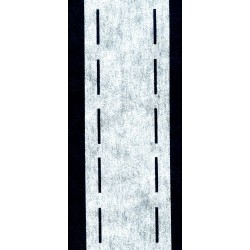 Non-Woven iron-on perforated Hem tape, 10-40-10 mm, white/1m