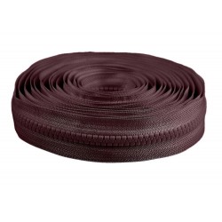 Plastikinio užtrauktuko Nr.8 juosta, tamsi ruda/1m