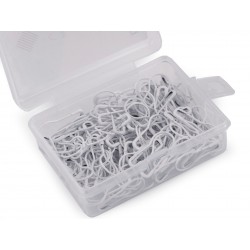 Pear Safety Pins 22 mm in a Box, white color/150 pcs.